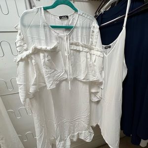 White shirt with an under shirt